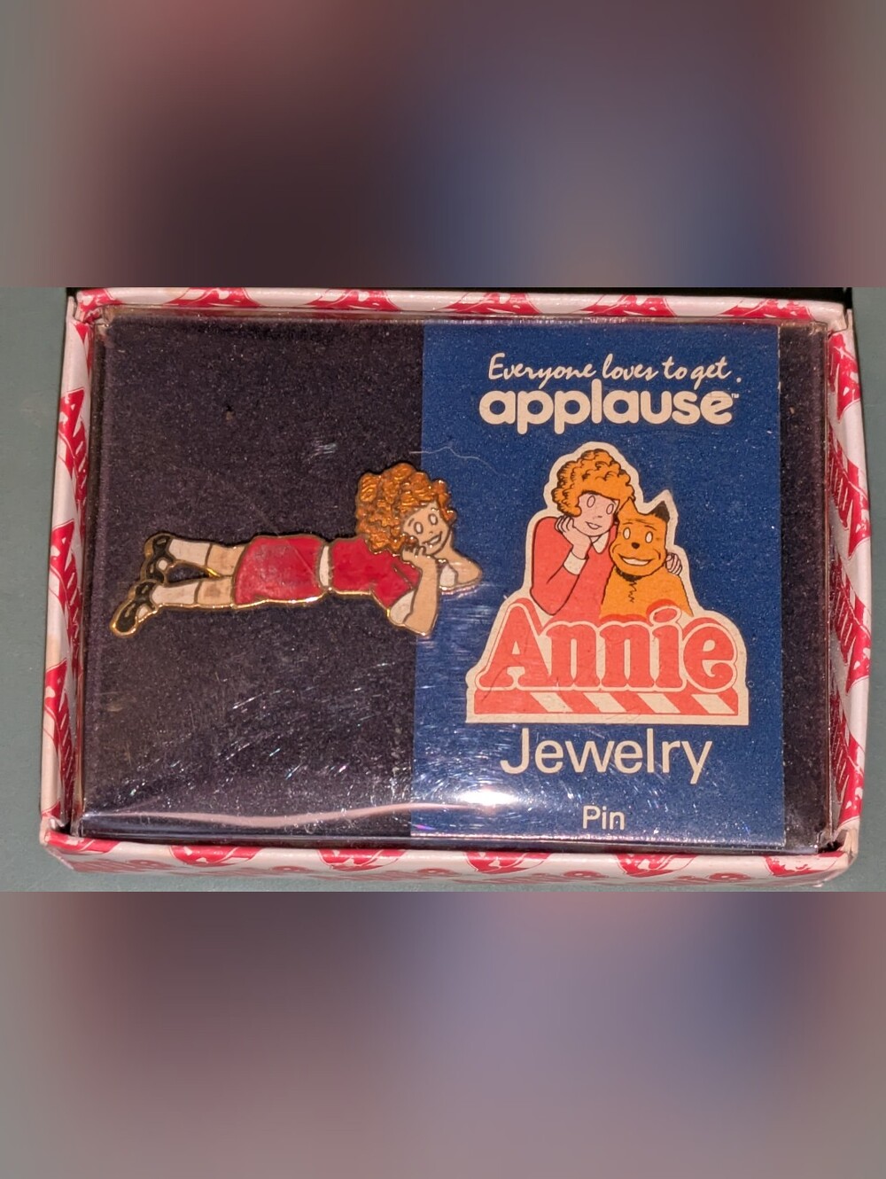 Applause 1982 Vintage Little Orphan Annie Enamel Pin